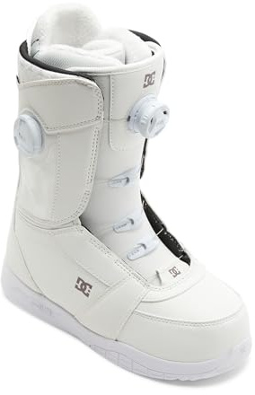 DC Shoes Women's Lotus BOA Snowboard Boots - Micro-Adjustable Stable Snowboarding Boot with Lightweight Multi-Layer Liner & Comfortable Molded Insole - Off White, 5