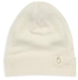 Dilling Pointelle-Mütze aus Merinowolle/Seide für Neugeborene - Natur 44