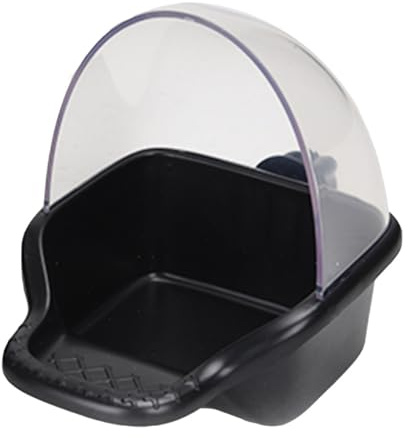 ifundom Comedero para Loros y Pájaros Antisalpicaduras Grande, Recipiente para Alimentos a Prueba de Fugas, Bañera Colgante para Baño de Aves, Suministros para Mascotas, 1 Unidad