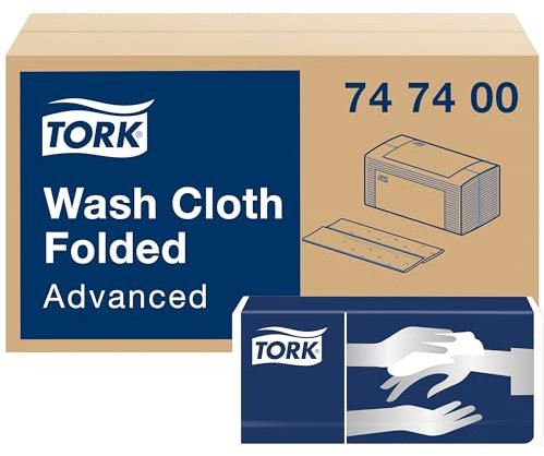 Tork 747400 Waschtuch Advanced 4-lagig / weiche Pflegetücher für die Pflege von Patienten / strapazierfähig & effizient / 20 x 120 Tücher (25 x 19 cm)