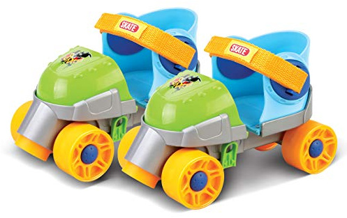 Adjustable Easy Training Inline Rollerskates - Beginner-Friendly Quad-Style 4 Wheel Inline Roller Skates Training for Kids, Toddler, and Children (Green)