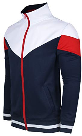 SCREENSHOT-F11956 Mens Urban Hip Hop Premium Track Jacket - Athletic Color Block Fashion Sweatshirt-Navy-Xlarge