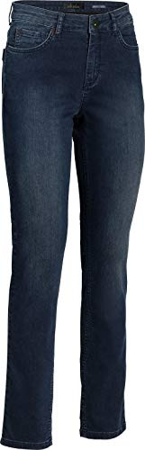 Emilia Parker Damen Superstretch Jeans in Mittelblau, mit geradem Beinverlauf, Bequeme Jeanshose mit Stretch, praktische Five-Pocket-Ausführung, Damenbekleidung, Gr. 18-46