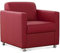 CAVADORE Corianne Sessel, mit Federkern, Ledersessel Design, 78 x 80 x 83, Echtleder: rot