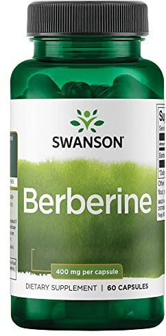 Swanson, Berberine, 60 glutenfreie Kapseln, 400mg Berberin je Dosis, Sojafrei, GMO frei, Geschmacksneutral