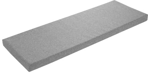 sleepling Bankauflage 110x50 cm hellgrau, Sitzkissen Outdoor & Indoor, Bankpolster, Bezug waschbar, Unterseite Antirutsch, Made in EU