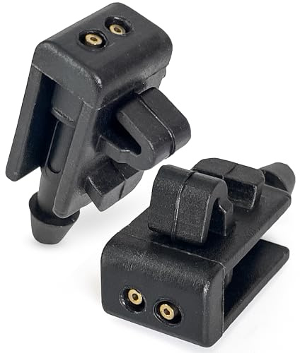 Click&Fit Windscreen Washer Nozzles Compatible with Renault Megane 2008-2019, Scenic 2003-pres, Laguna 2007-2015, Fluence – Screen wash Wiper Water Spray Jets Replaces 8200082347, Left and Right