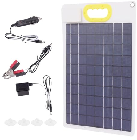 Pannello solare per batteria per auto: Caricatore per pannello solare da 30 W, 12/24 V portatile per mantenitore di carica BA | Caricatore solare per batteria per auto,