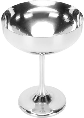 Qcwwy Taza de Helado de Porción de Acero Inoxidable Taza de Helado de Acero Inoxidable, Mini Gotas Snack Yogurt a pie. (A)