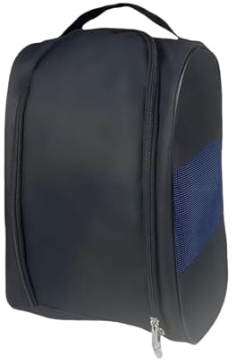 Durable Shoe Bag for Men & Women, Waterproof Golf Shoe Bag, Portable Boot Bag for Sports, Travel, Gym, and Outdoor Use, Organize and Protect Your Shoes with Ease（Black and Blue）