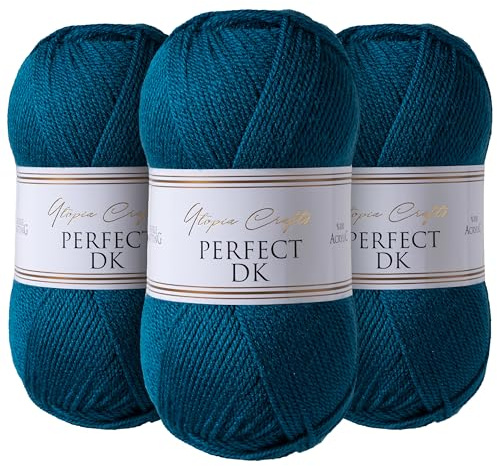 Utopia Crafts DK Double Knitting Yarn 3x 100g (Blue Whale)