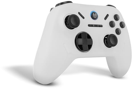 KROM KADOER— Trådlös Bluetooth 5.0-kontroll, 15 knappar, 4 nivåer av dubbel vibration, 187 gram, LED-indikator för batterinivå, kompatibel med PC/Switch/Switch 2/iOS/Android