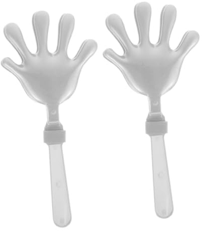 FRCOLOR 2 Piezas Aplaudidores de Mano de Plástico Reutilizables para Eventos Deportivos Fiestas y Celebraciones con Sonido Fuerte y Colores Brillantes