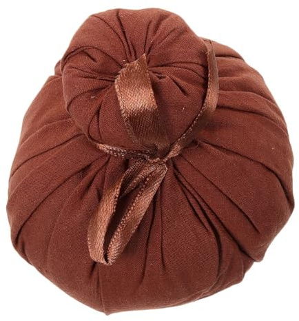 Hemobllo Pallone da massaggio tailandese con erbe aromatiche, agopuntura e aromaterapia, per rilassare i muscoli, impacco termico per spalle e schiena, marrone
