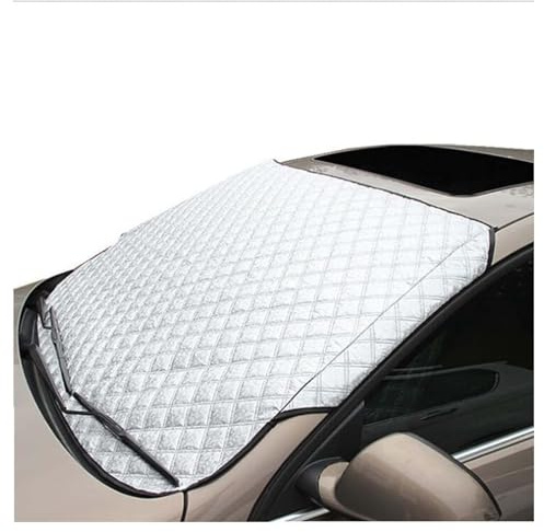 NBONNXML Copertura Parabrezza Auto, per Nissan Micra (K13) 2013-2017 Telo Parabrezza Antighiaccio Telo Antigelo Ripiegabile Copertura Auto per Esterno