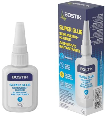 Bostik Pegamento Instantáneo en Gel 50g | Adhesivo Extra Fuerte - Secado Rápido y Sin Goteo - Multiusos para Madera - Plástico - Metal - Vidrio - Porcelana