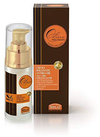 Helan, Olmo, Crema Idratante Viso Uomo, Fresca e Lenitiva per Collo e Contorno Occhi - Crema Viso Antirughe con Estratti di Ginkgo Biloba e Meliloto contro Irritazioni, Borse e Occhiaie, 30 ml