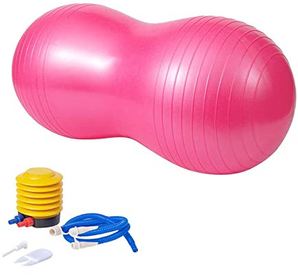 KRUIHAN Gymnastikball Pilates Ball Yoga Ball Sitzball Therapieball Sport und Fitness Geschenke für Erwachsene und Kinder,Fitnessgeräte für Turnhallen,Büros und Zuhause,Rosa