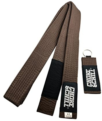 Choke&Chill BJJ Cinturón de jiu-jitsu brasileño con llavero para adultos y niños Luta Livre