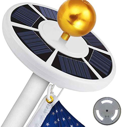 Gutyan 42 LEDs solflaggstång ljus sol flaggstång ljus vattentät strålare för de flesta flaggstång för flagga stolpe dekoration nattbelysning