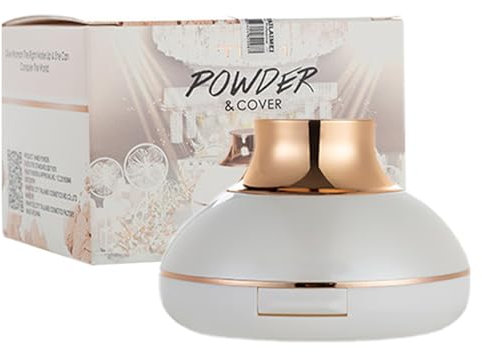 Fondotinta in polvere lunga tenuta, Cipria compatta per viso copertura totale, Controllo della brillantezza, controllo 'olio e ingredienti in polvere base vegetale Teksome