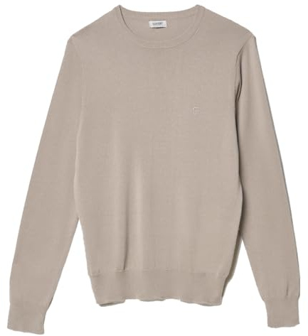 Coveri Maglione Maglioncino da Uomo Leggero Girocollo 100% Cotone M L XL XXL 3XL (M - Sabbia)