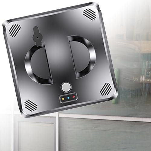 Window Cleaner Tool,Window Cleaning Robot,3000pa Square Automatic Smart Vacuum Cleaner Machine with Double Water Spray, 72w Robot Window Cleaner for Window/Tiles/Glass Door,Black