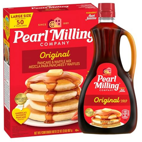 Pearl Milling Company Pancake Mix 907g & Syrup Bundle 710ml | Fluffy Pancakes & Waffles Made Easy | Perfect for Breakfast | Pack of 2 | Formerly Aunt Jemima