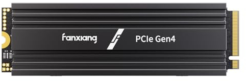 fanxiang NVMe M.2 SSD 2TB with Heatsink Up to 7300MB/, PCIe Gen4x4 2280 NVMe 1.4, TLC SSD with SLC Cache, Internal Solid State Drives for PS5 Laptop PC Gamer