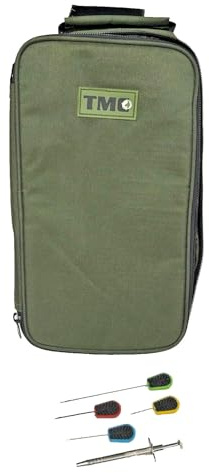 TMC Sac de glug avec 6 pots, lot de 4 outils d'appât et pince à bouillettes gratuite, pêche à la carpe
