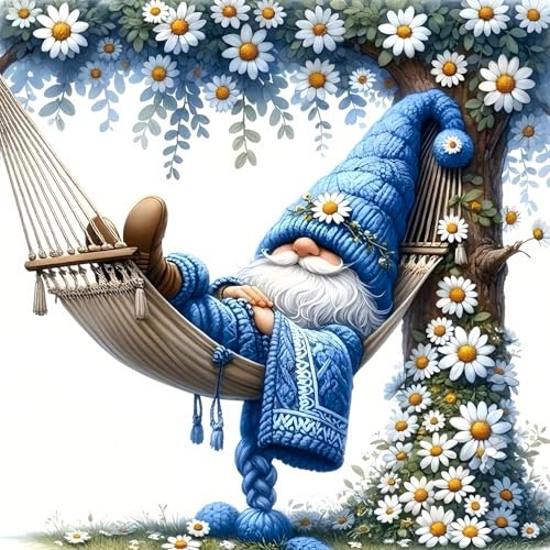5D Diamond Painting Gnomi,diamond painting adulti,per Adulti Set di Diamanti per Principianti,Pittura di diamanti con pietre preziose rotonde fai da te,Decorazioni per la casa e regali (30x30cm)