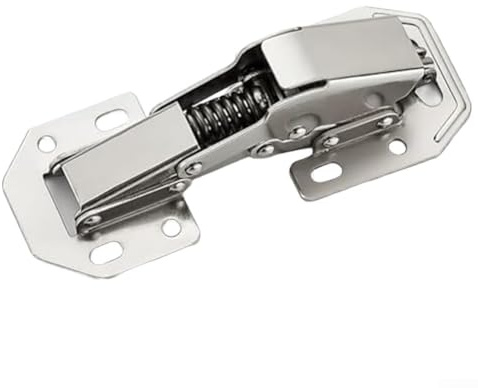 ReachMall Concealed Stainless Steel Door Hinge, 4 Pack Soft Close Hinges, Cabinet Hinges For Surface Mount Kitchen Cabinet DoorHinge