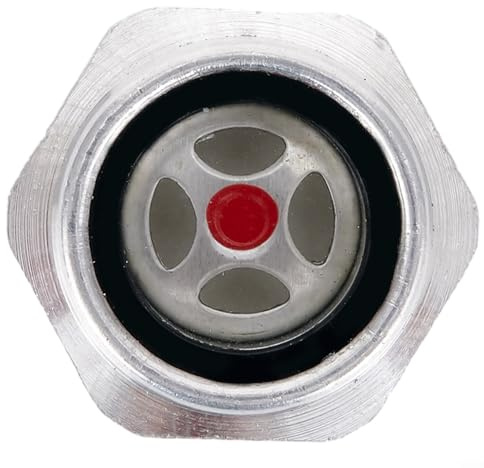 Jauge de niveau d'huile en aluminium pour une surveillance efficace 12 filetages mâles et construction en verre trempé