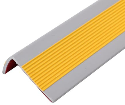 PVC Écologique Nez de Marche Profil D’angle Autoadhésif, Imperméable Avec Adhésif Au Dos Adhérence Solide Protections de Bord D'escalier en L(Orange-yellow,6 * 3cm)