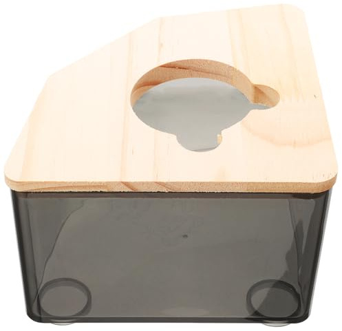 VILLCASE Bac de Bain Transparent pour Hamster et Chinchilla, Récipient Antiprojection en Plastique, Taille Moyenne, Usage Salle de Bain et Toilette, Adapté aux Petits Rongeurs et Cobayes