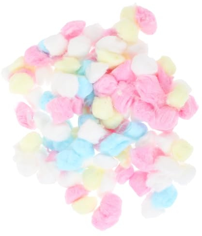 VICASKY 300 pièces Boules de Coton Colorées pour Petits Animaux Accessoires Nid Douillet pour Hamsters Coton Dégraissé Chaud et Sûr Fournitures pour Nids de Rongeurs