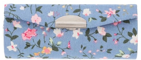 OSALADI Custodia per Rossetto Floreale Retrò con Specchio Scatola Portarossetto Portatile in Tessuto Cinese Vintage Resistente ai Graffi e Leggera per Donna e Uso Quotidiano