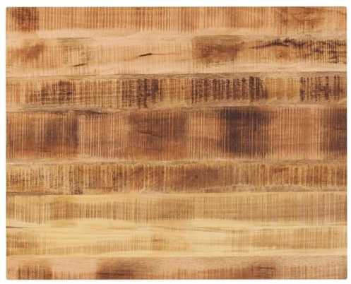 SooIarix Rektangulär bordsskiva av massivt trä mango 100 x 80 x 2,5 cm, mångsidig skrivbordsskiva för matsal, kök eller kontor, enkel rengöring