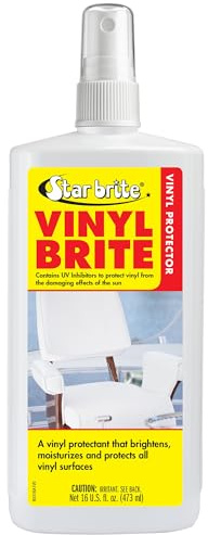 STAR BRITE Vinyl Brite Protectant - Marine Grade UV Protection, Restores Shine & Flexibility for Vinyl, Rubber, Plastic, Fiberglass - 16 OZ Spray (080316)