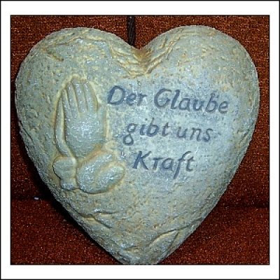Herz Gedenkstein Glaube