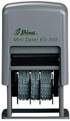 Shiny Self-Inking Rubber Date Stamp - S-300 - BLACK INK (42510-K) Model: S300 Office Supply Store