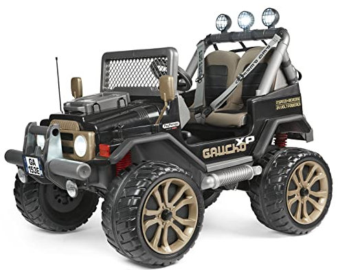 Peg Perego Gaucho XP – Elektro-Geländefahrzeug für Kinder ab 3 Jahren, mit LED-Lichtern, Geräuschen, FM-Radio und wiederaufladbarem Akku 24 V