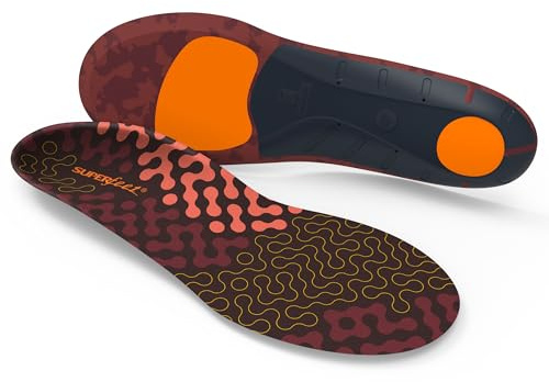 Superfeet Run Cushion Low Arch Insoles - Low Arch Support - Trim-to-Fit Inserts for Running Shoes - Professional Grade - 7.5-9 Men / 8.5-10 Women