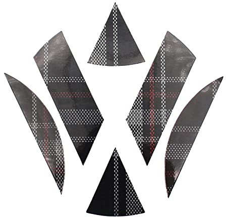 Finest Folia emblem hörn inlägg klistermärke folie dekal perfekt passform självhäftande biltillbehör bildekal (R015 Jacky tygmönster)