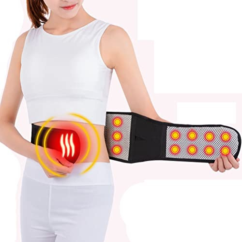 Faja Lumbar Auto-calentamiento Faja Proteccion Lumbar Para Espalda Cinturón Lumbar De Soporte Para Ayudar A Aliviar Dolor Calor De Cintura Y Abdomen Para Hombre Y Mujer ( Color : Black , Size : X-Larg
