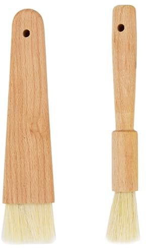 2Pcs Multifunctional Food Brush Wooden Baking Cooking Basting Brush | Oil Brush, BBQ Brushes, Kitchen Barbecue Accessories, Practical