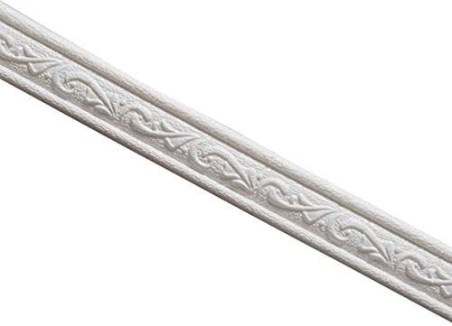 Monozoz Moulure Flexible Auto Adhésive, 230x4cm, Bordure Decorative en PVC, Autocollant Mural De Bordure De Bord,Bordure De Papier Peint Auto Adhésive, Lignes Murales Décoratives pour La Maison