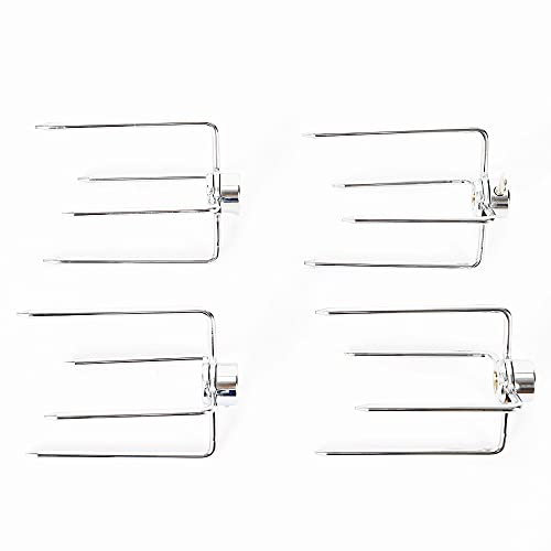 DSYOGX Lot de 4 pinces à viande pour barbecue, fourchette à broche, pince à viande, barbecue à cochon de lait, fourchette de barbecue, rôtisserie, tournebroche pour barres d'un diamètre de 8 à 11 mm
