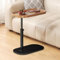 liameya C Shaped Side Table Adjustable Height, 360°Swivel Sofa Table that Slide Under, Modern Small Coffee Table for Couch/Bed/Bathtub, for Living Room, Bedroom (Wood)