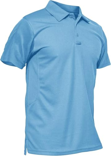 KEFITEVD Men's Polo Shirts Breathable Quick Dry Golf Short Sleeve Work Tops